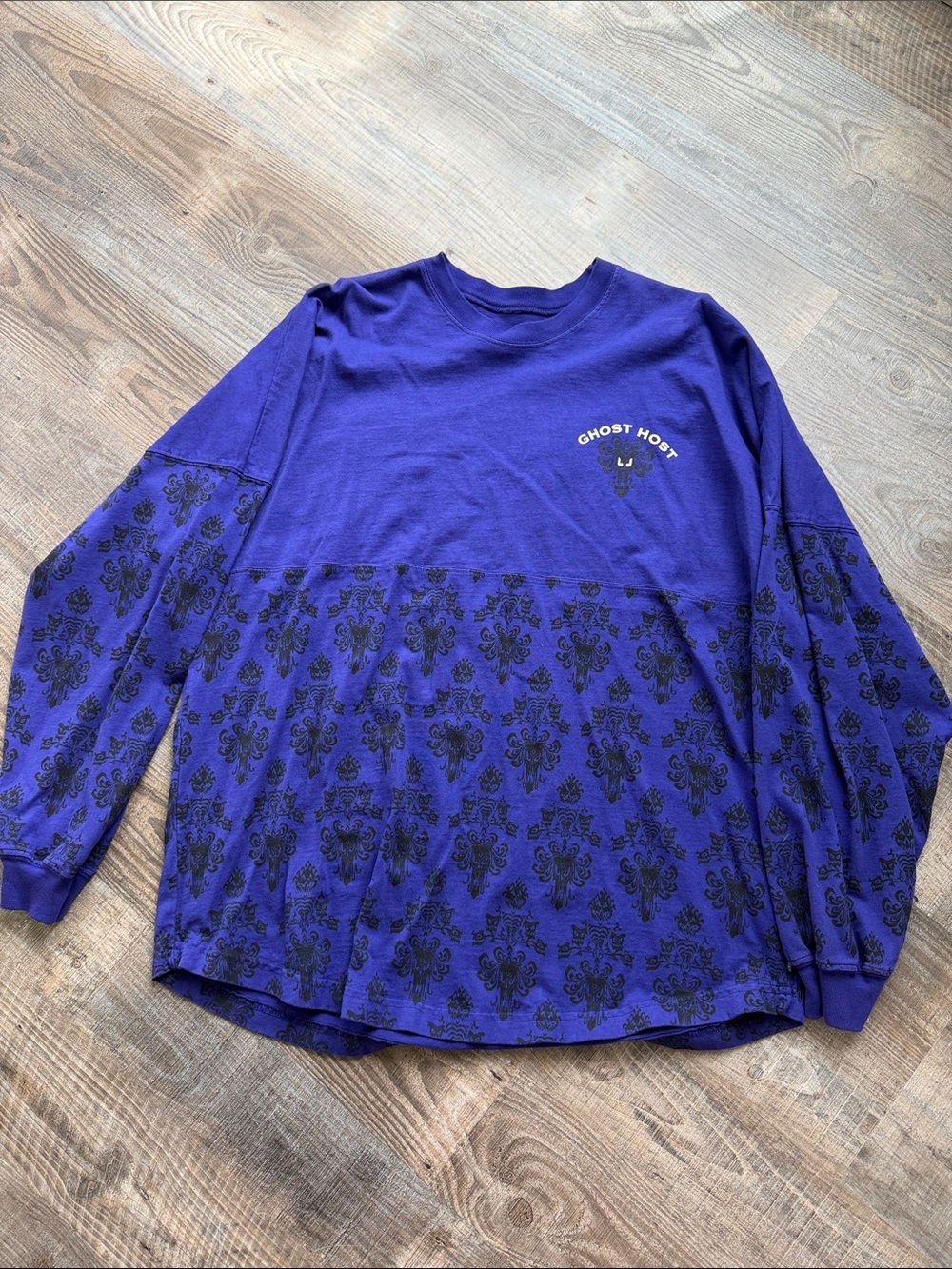 Ghost Host Purple Graphic Long Sleeve Tee